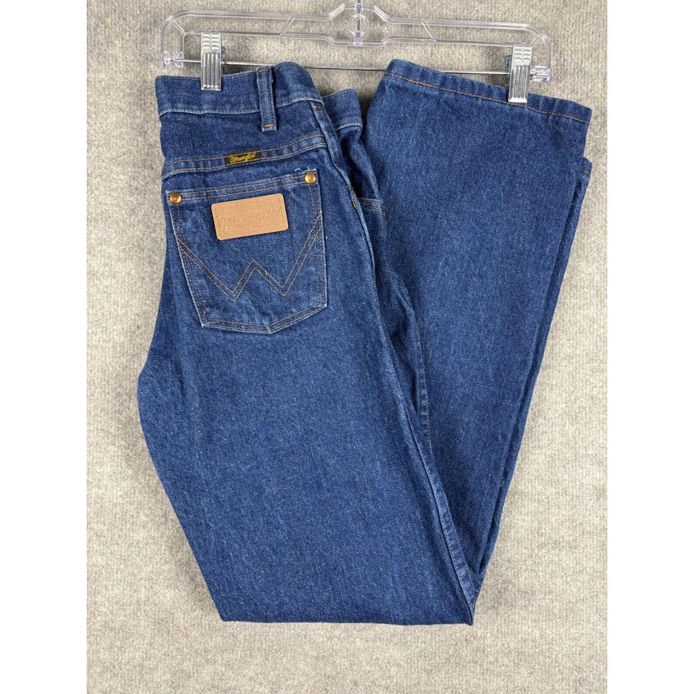 VTG Wrangler 13MWZBP Cowboy Cut Straight Leg Jeans 14 Reg Blue Denim 24x29